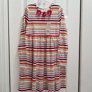 πHPπ NWT Retired GYMBOREE Multi Color Stripe Long Sleeve Dress Cotton Jersey